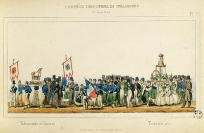 Procession of the Chair Manufacturers at Strasbourg, 25th June 1840 by Frederic Emile Simon